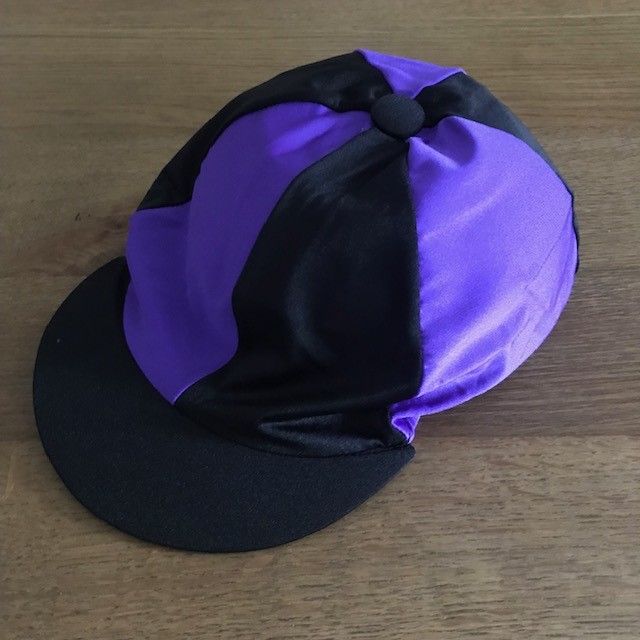 Riding Hat Silk, Black and Purple