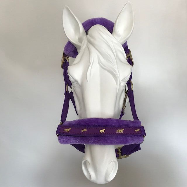 Fluffy Headcollar, Purple(Pony to Full)