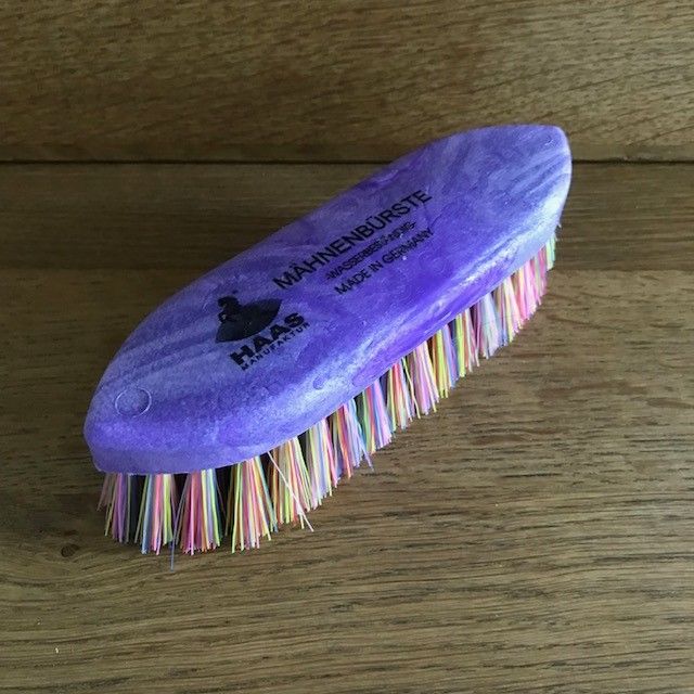 Haas Grooming Brush: Mane Brush, Purple, 3cm Multcoloured Bristles