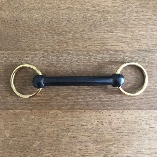 Nylon Mouth Bit with Brass Rings, 4.0" (10cm)