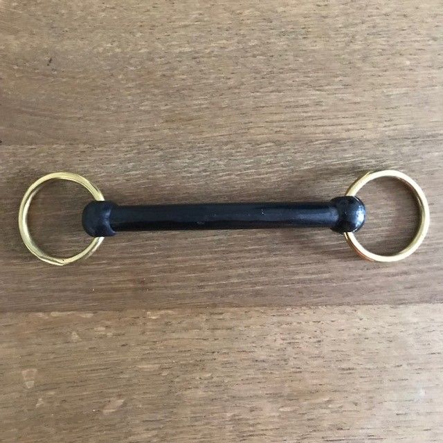 Nylon Mouth Bit with Brass Rings, 4.5" (11.5cm)