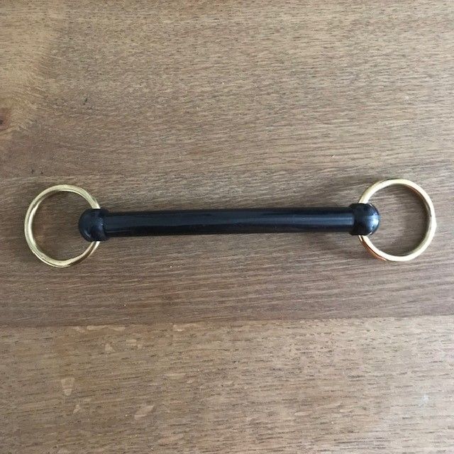Nylon Mouth Bit with Brass Rings, 5.5" (14.0cm)