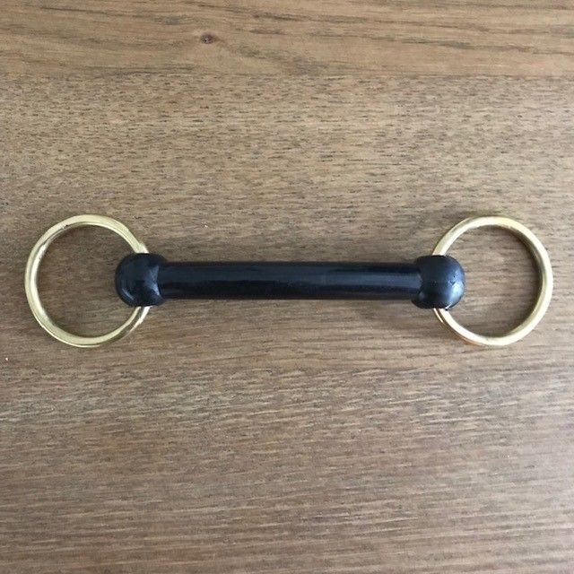 Nylon Mouth Bit with Brass Rings, 3.25" (8.5cm)