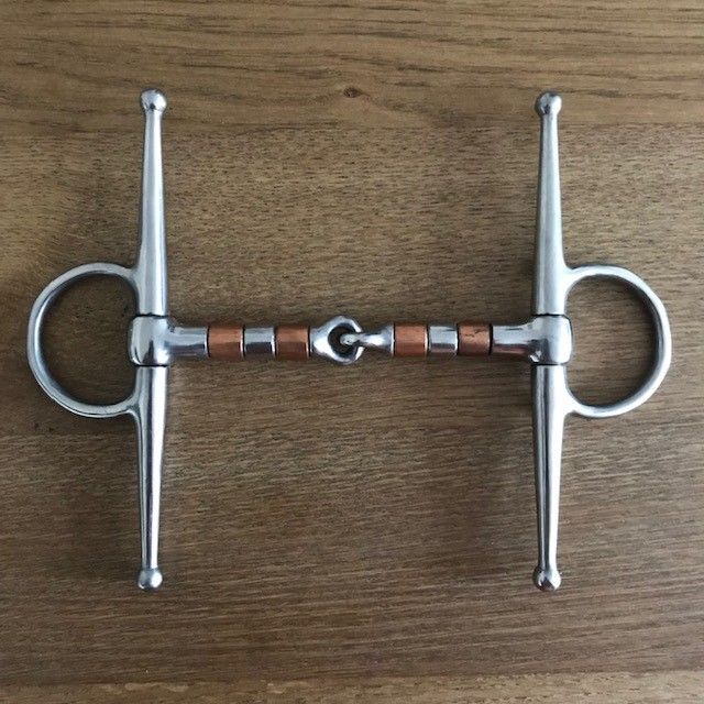 Full Cheek Snaffle Bit with Copper Rollers, 5.0 Inches (12.5cm)