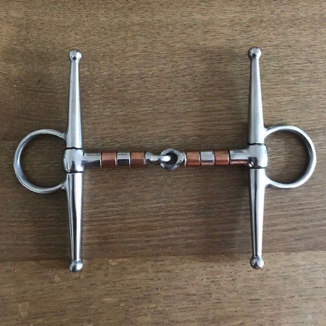 Full Cheek Snaffle Bit with Copper Rollers, 4.5 Inches (11.5cm)