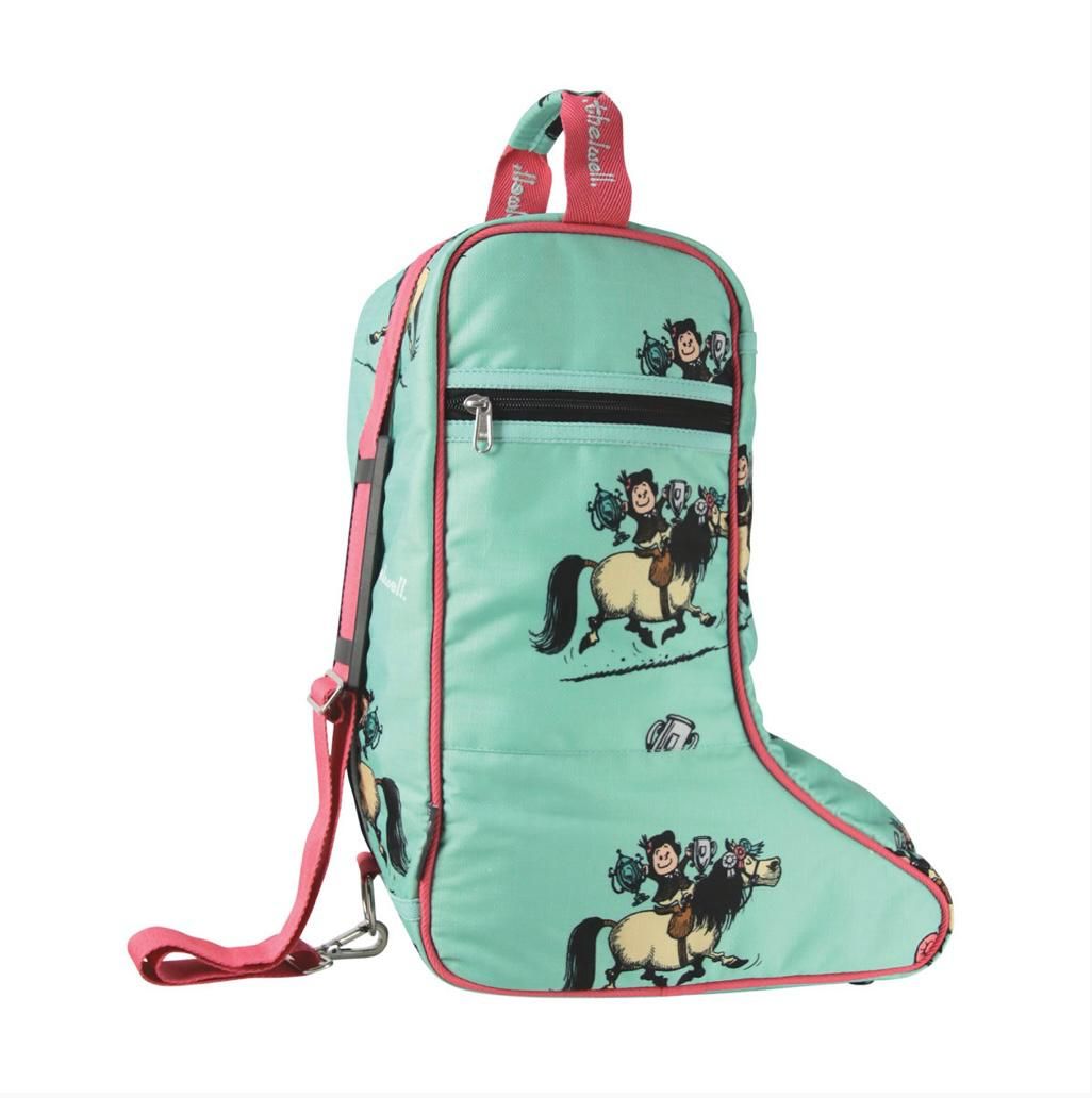Boot Bag, Thelwell, Mint and Pink