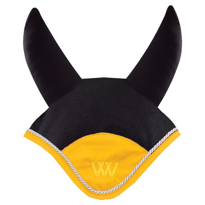 Woof Wear, Ergonomic Fly Veil, Large, Black/ Yellow