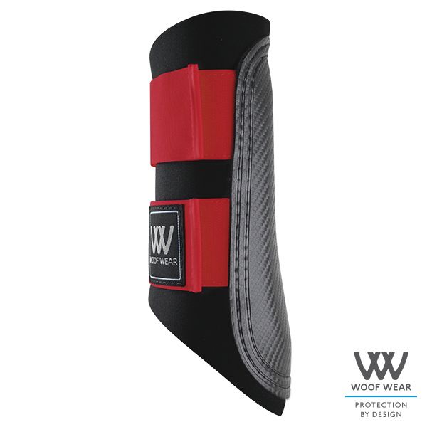Woof Wear, Club Brushing Boot, Royal Red and Black, Medium