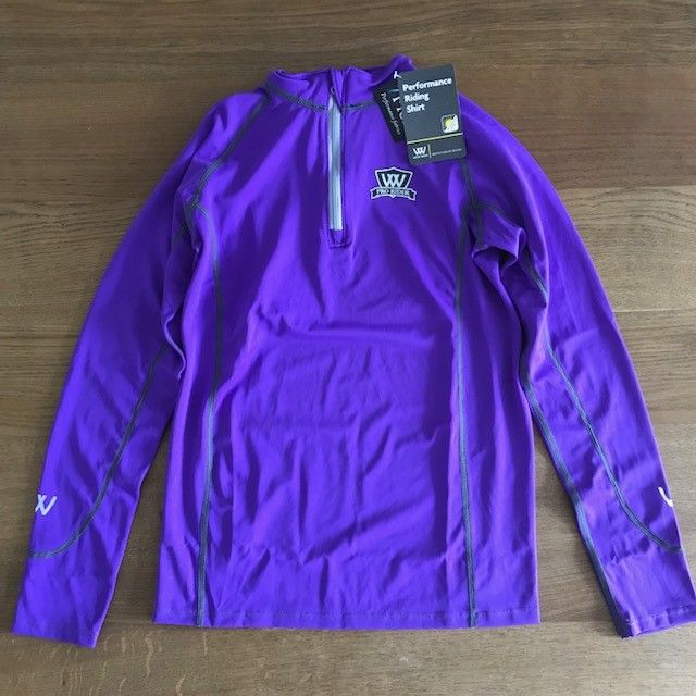 Woof Wear, Performance Riding Shirt, Young Rider, Extra-Large, Ultra Violet