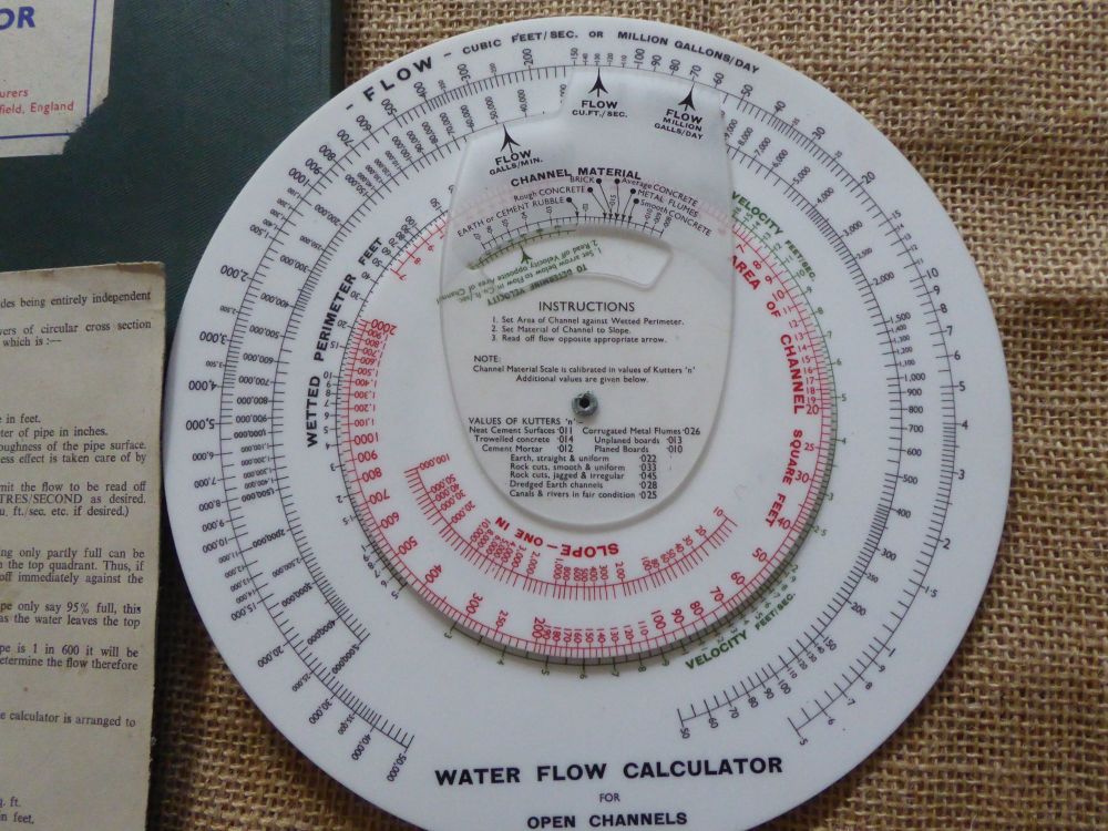 Mear's Water Flow Calculator - Model No.3