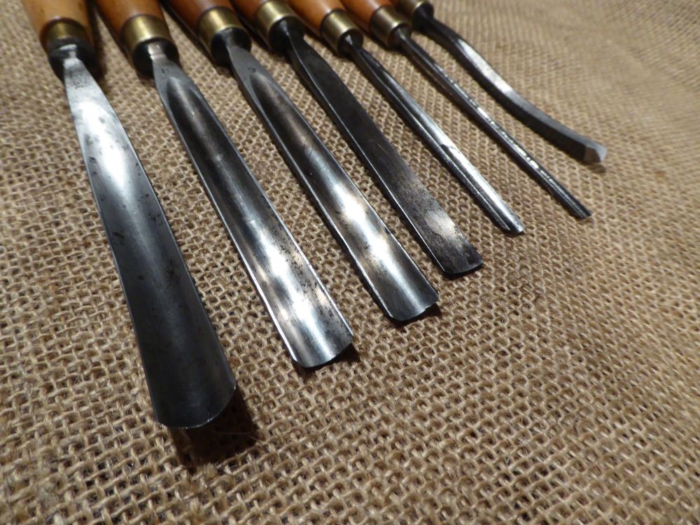 7 x Marples & Sons Wood Carving Tools