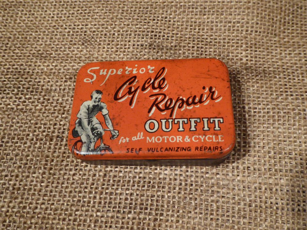 Advertising Tin: Superior Cycle Repair Outfit