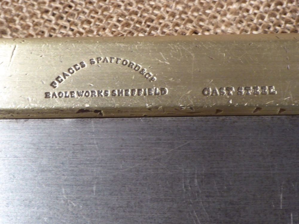 Rare Peaces Spafford & Co.14" Brass Backed Saw Circa 1854 - 1858