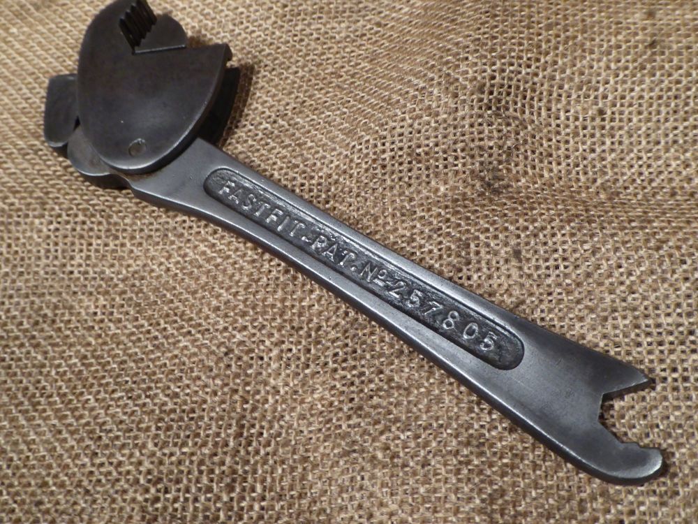 Vintage Fastfit Warranted Forged Steel Adjustable Wrench / Spanner