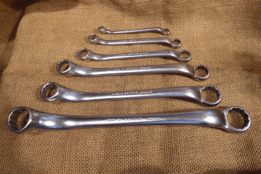 6 x Britool (England) Ring Spanners 1/4" - 1" A/F - 2RB 2531 / 3743 / 5056 / 6268 / 7587 / 93100
