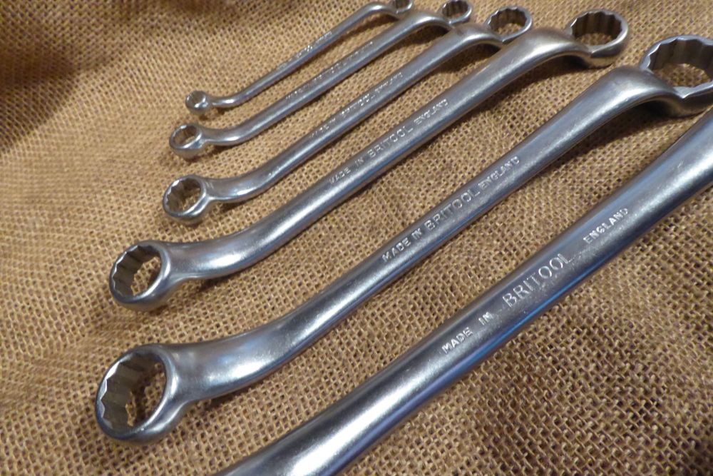 6 x Britool (England) Ring Spanners 1/4" - 1" A/F - 2RB 2531 / 3743 / 5056 / 6268 / 7587 / 93100