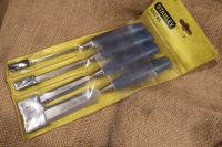 4 x Stanley 5002 W4 Chisels 16-562T 6, 12, 18, 25mm - Made In England