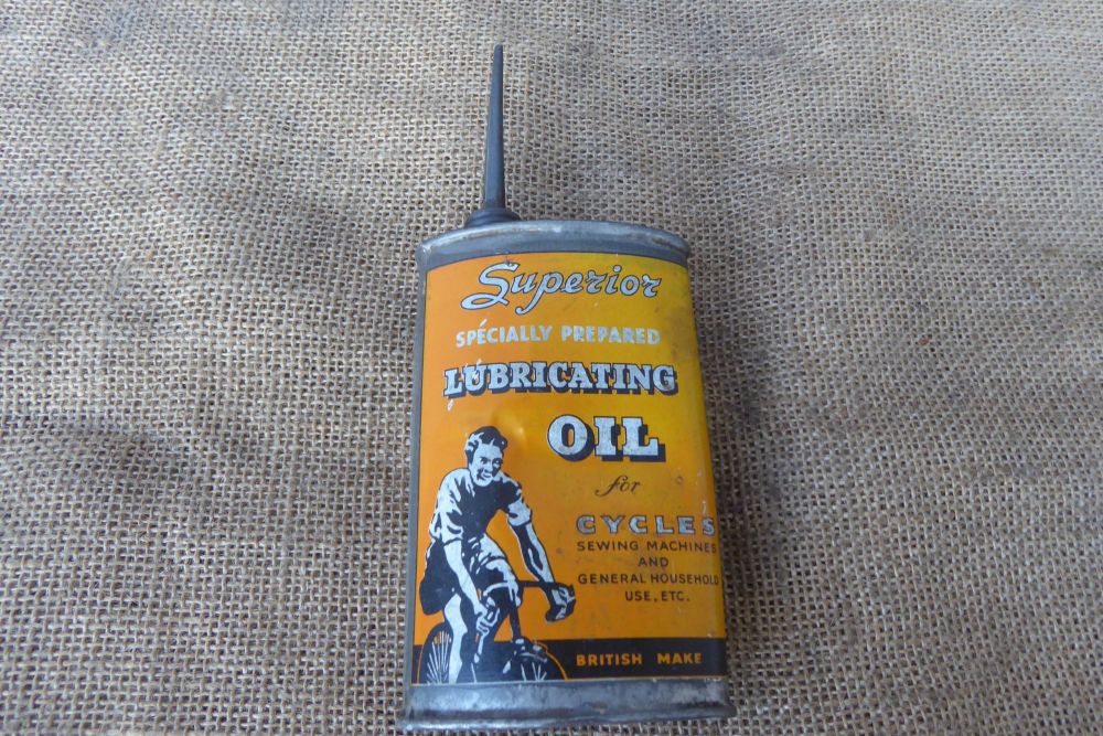 Superior Lubricating Oil For Cycles Oil Can - Display Can - Empty