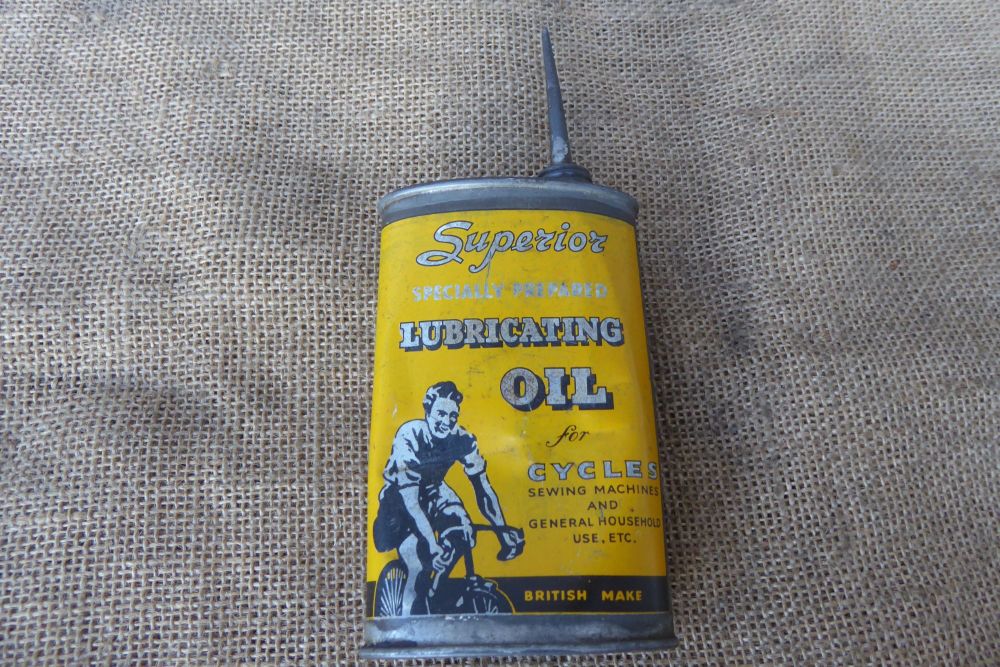 Superior Lubricating Oil For Cycles Oil Can - Display Can - Empty