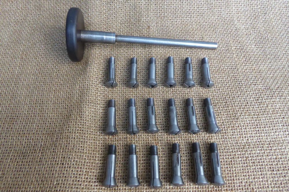 18 x Crawford Watchmakers 8mm Collets With Drawbar