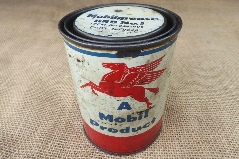 Mobilgrease BRB No.1 - Empty Mobil Can - Pegasuses Brand 
