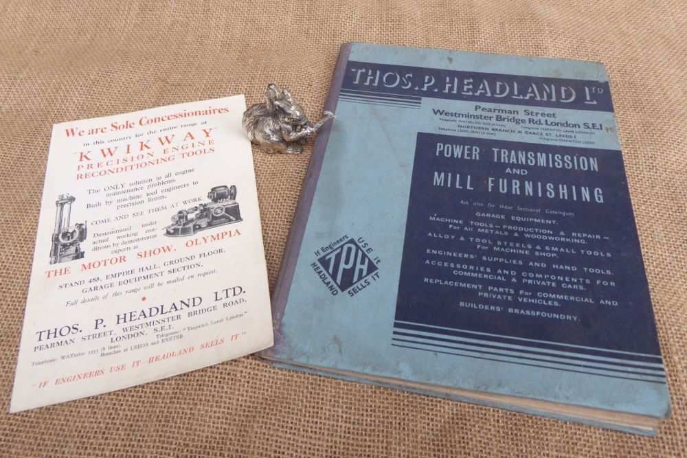 Thos. P. Headland Ltd April 1936 Engineers Catalogue
