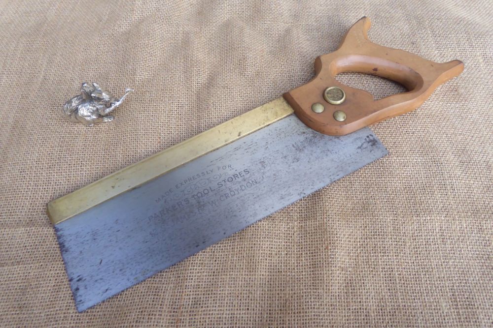 Brass Backed Tenon Saw - Made Expressly For Parker's Tool Stores Croydon 