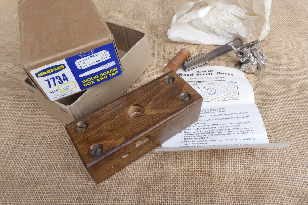 Marples 7734 Wood Screw Box And Tap - 3/4