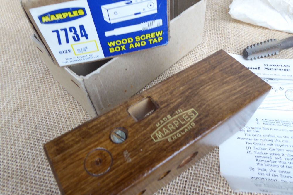 Marples 7734 Wood Screw Box And Tap - 3/4"