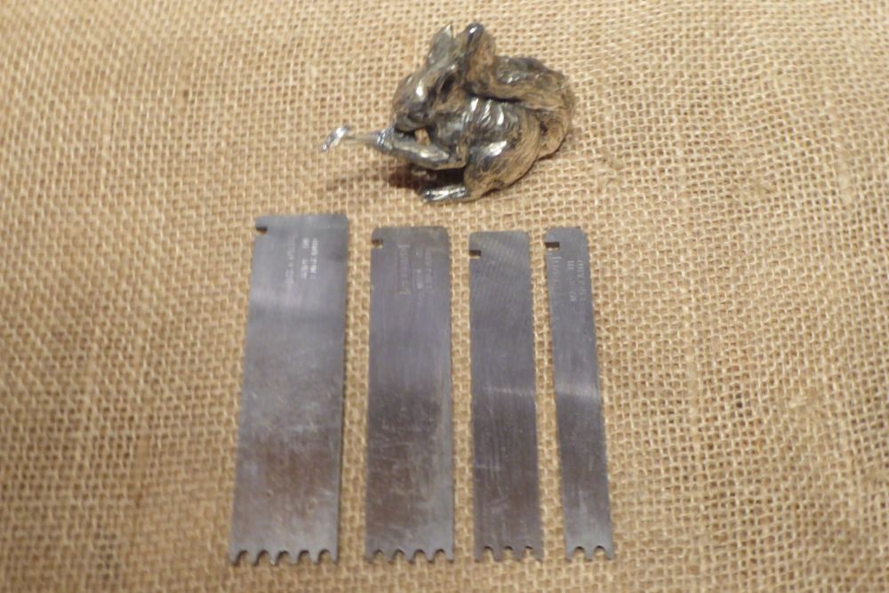 Set Of 4 Record 405 Combination Plane Spare Reeding Cutters - 1/8" Cutting Widths