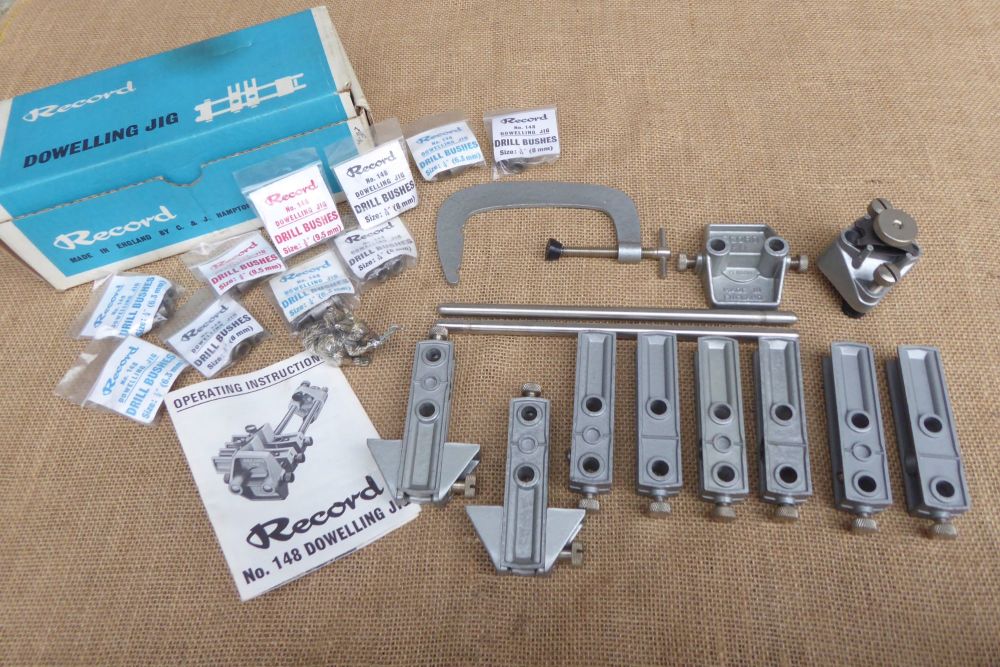Record 148 Dowelling Jig With Selection Of Dowelling Bushes