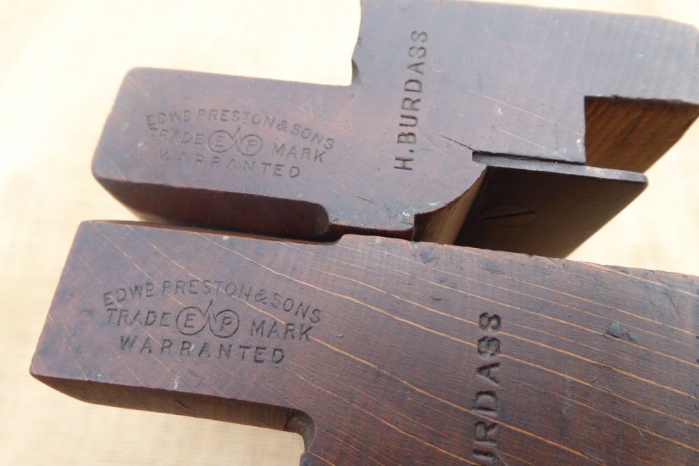 Pair Of  Edward Preston & Sons 7/8" Tongue & Groove Moulding Planes