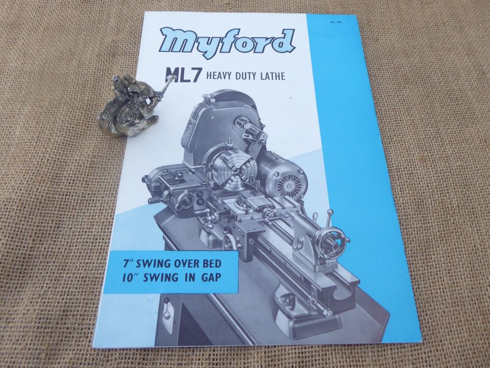 Myford ML7 Heavy Duty Lathe Nr.733 Brochure