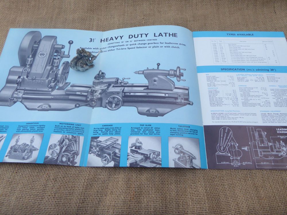 Myford ML7 Heavy Duty Lathe Nr.733 Brochure