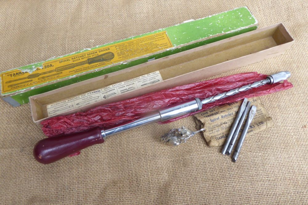 Yankee No. 130A Spiral Ratchet Screw Driver With 3 Bits