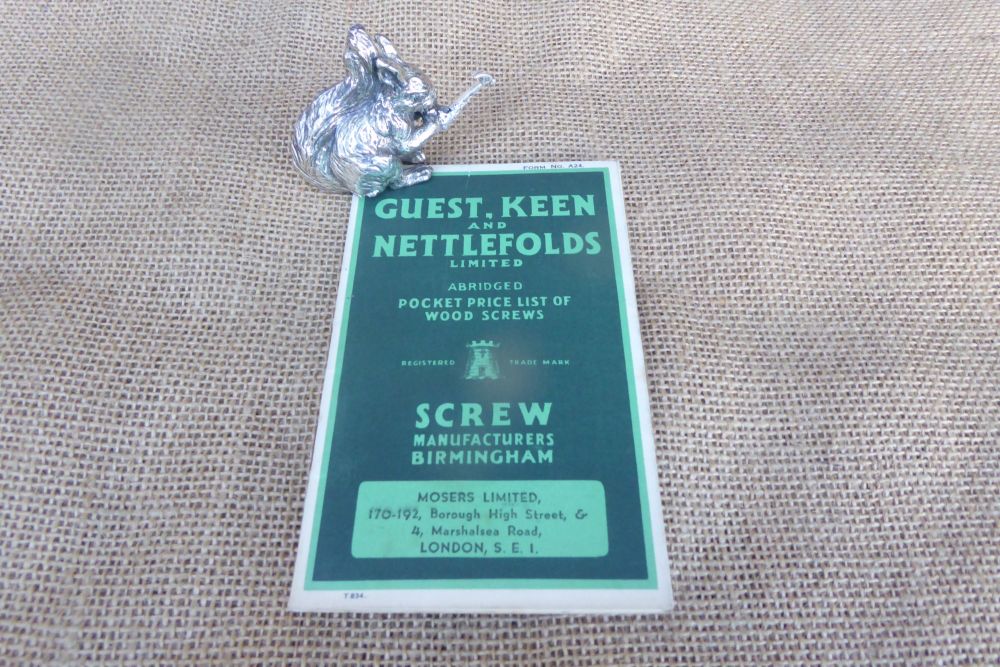Guest Keen And Nettlefolds Limited Form No.A24 - Screw Booklet