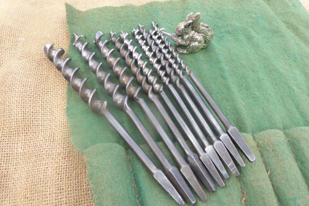 9 x Russell Jennings Auger Bits