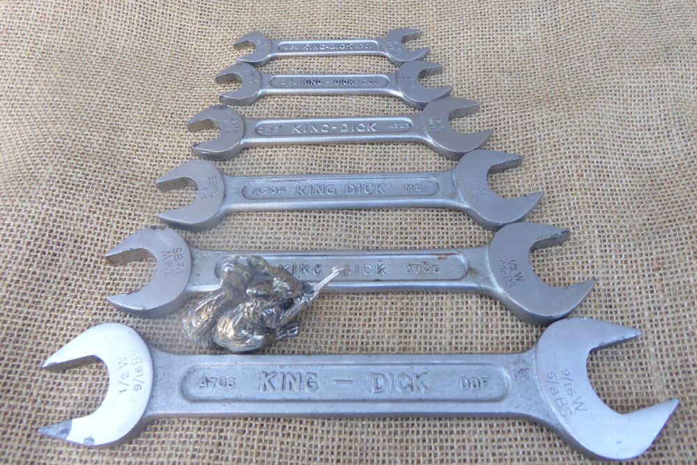 King Dick British Made Open Ended Whitworth Spanners A701, A702, A703, A704, A705, A706