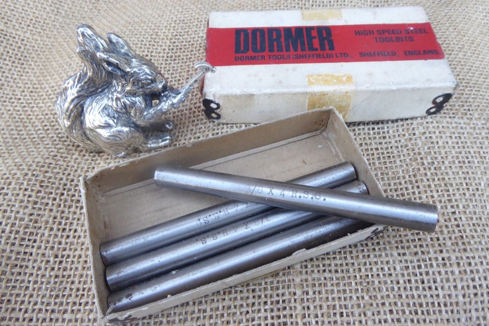 4 x Dormer 3/8" x 4" HSS Round Tool Steel