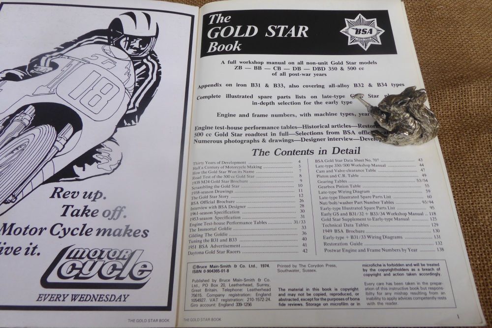 The Gold Star Book - BSA - Bruce Main-Smith 1974