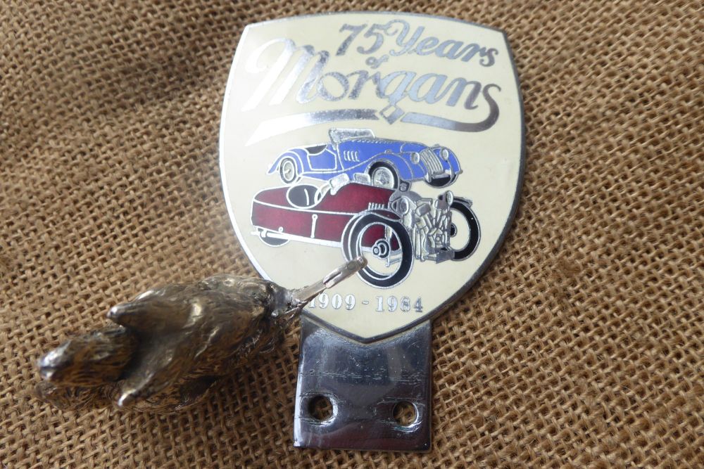 Enamel Car Badge: 75 Years Of Morgans - 1909 - 1984