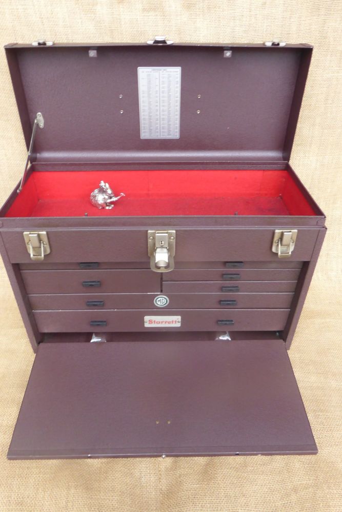 Starrett Engineers' 7 Drawer Metal Tool Box / Cabinet - No Key