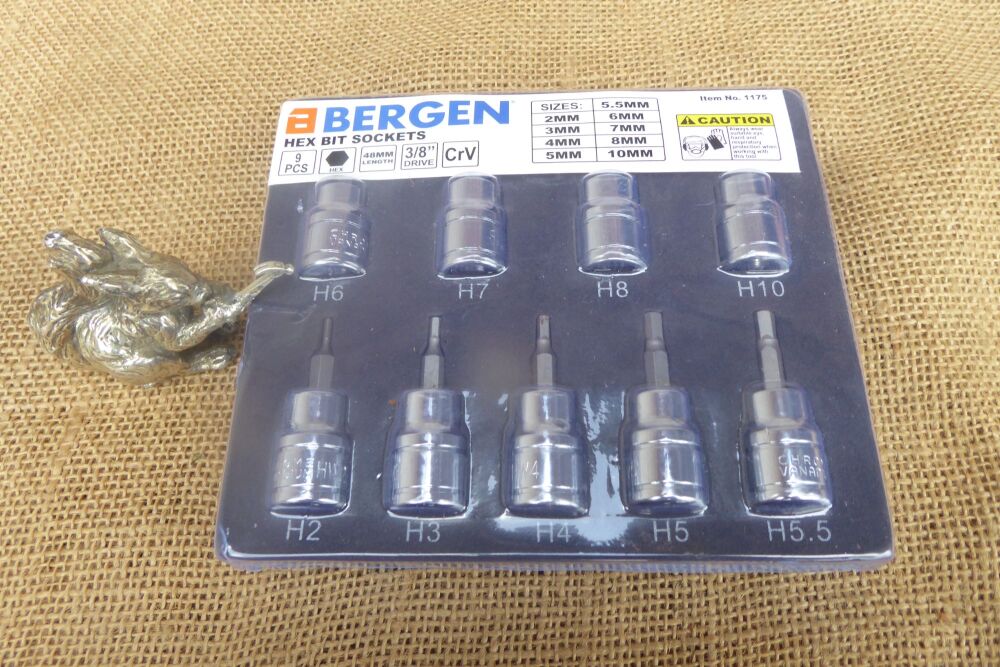 Bergen Hex Bit Sockets - 3/8" Drive