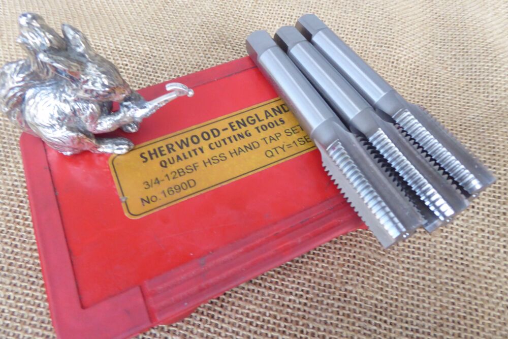 Sherwood No.1690D Hand Tap Set - 3/4" - 12 BSF HSS