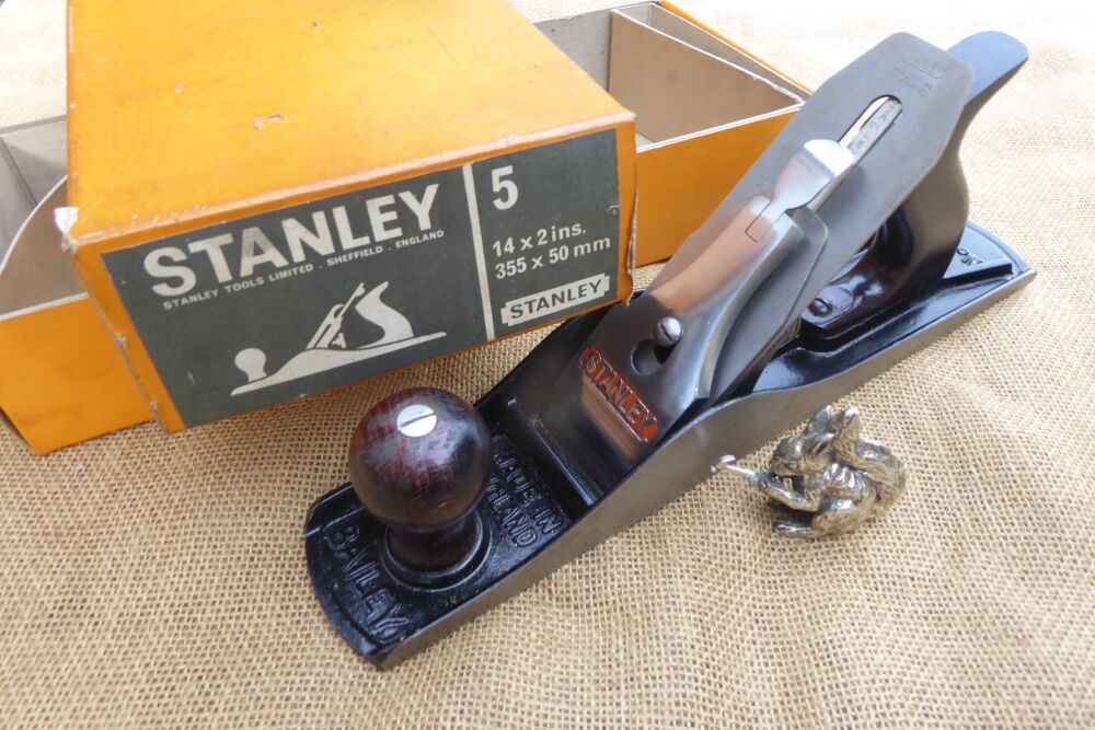 Vintage Stanley Blue Wood Plane Plastic Handle Approx. 9 /12 Made in  England