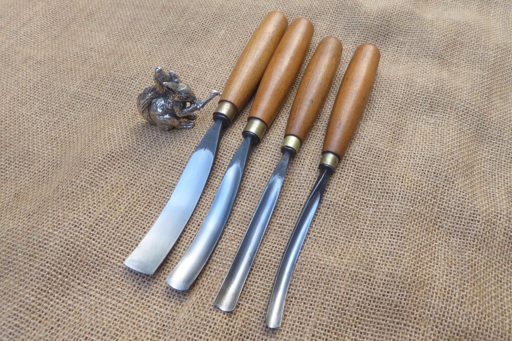 4 x Addis Curved Carving Gouges Up To 7/8