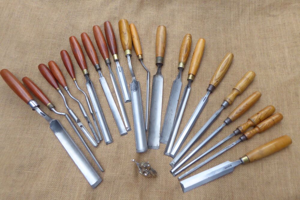 Job Lot Of 20 x Pattern Makers' Paring Tools / Gouges / Chisels