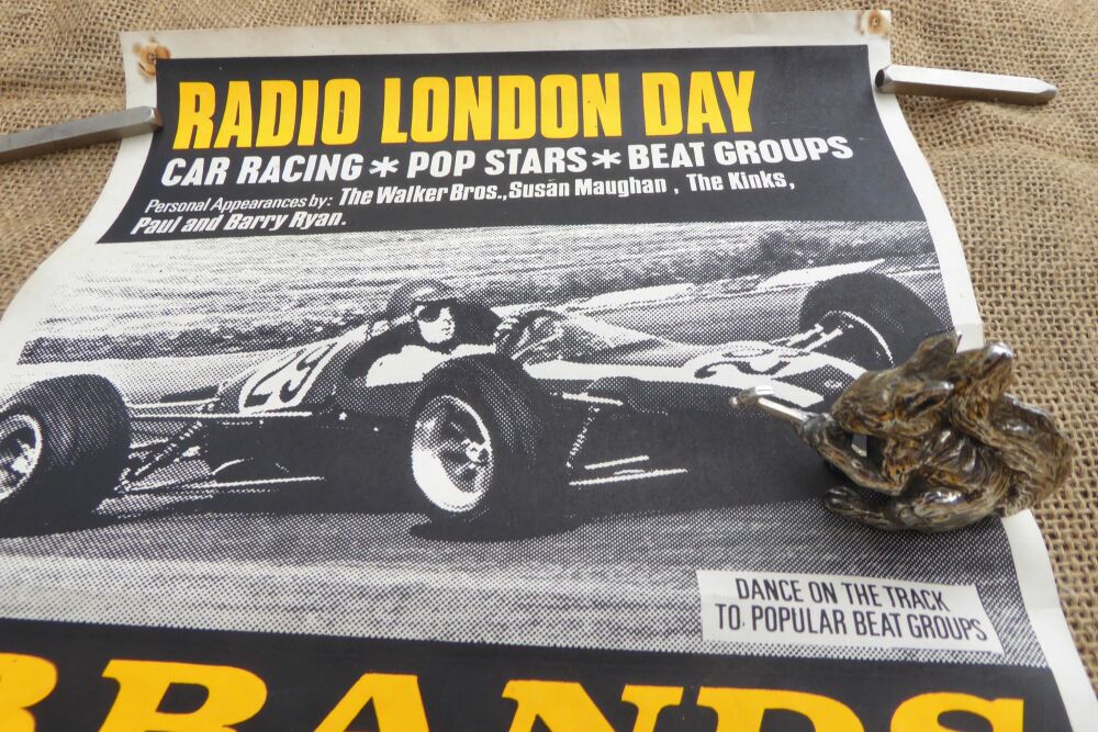 Rare Original Brands Hatch Poster - Radio London Day - June 19th 1966