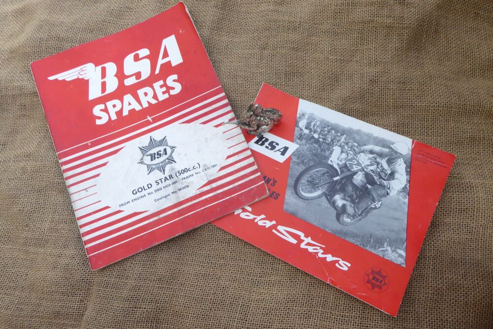 Original BSA Gold Star (500c.c) Spares Manual & Clubman's & Scrambles Broch