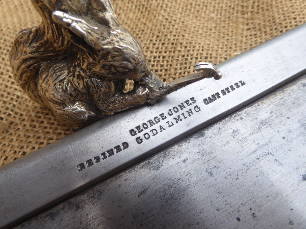 Rare Refined Cast Steel Backed Saw - George Jones - Godalming